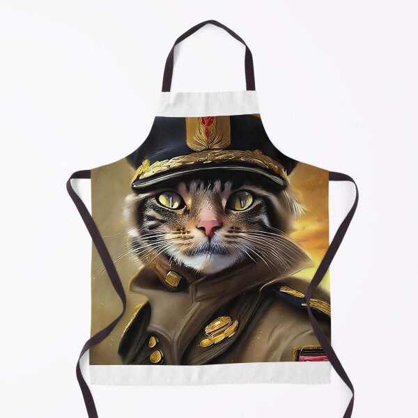 Aperçu de l'œuvre Chat en uniforme militaire Portrait tourné créée et vendue par Catagraphic.
