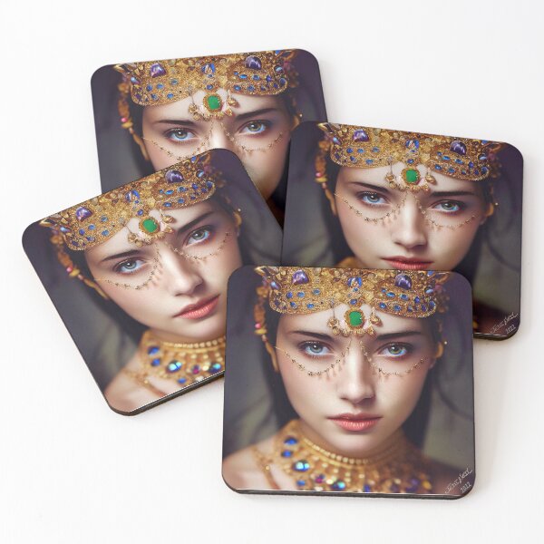 Item preview, Beautiful Exotic Woman Adorned in Gold and Gems designed and sold by JediNeil.