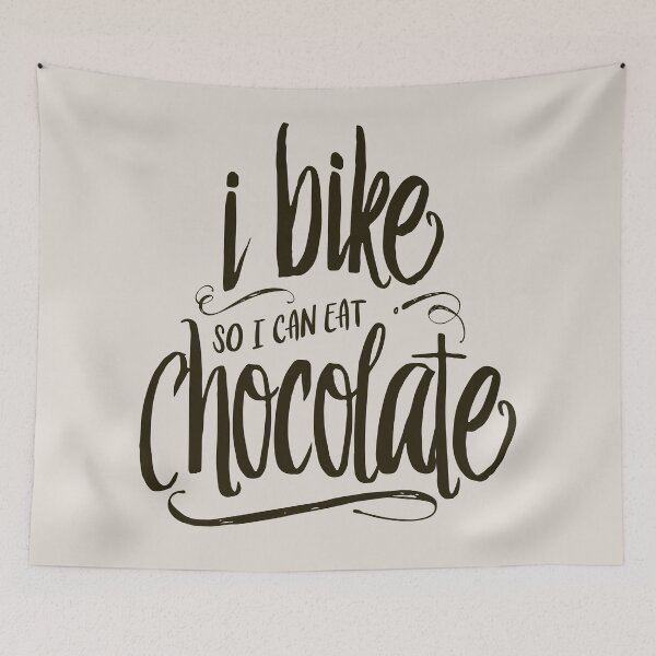 Item preview, i bike so i can eat chocolate designed and sold by TeesbyDD.