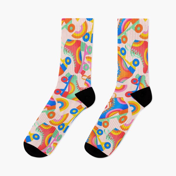 Item preview, Rainbows and Rollerskates Pattern designed and sold by Vicki Dunlop.