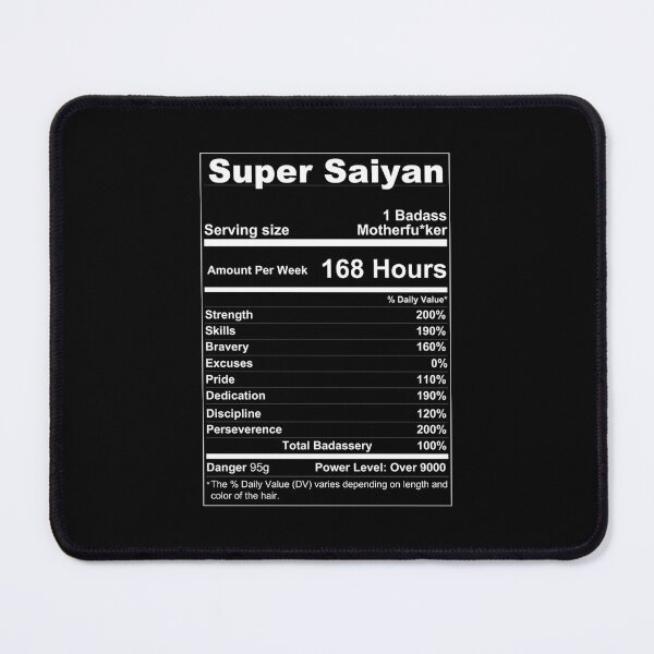 Item preview, Saiyan Ingredients Nutrition Label - Dragon Ball Motivational Essential designed and sold by blairpdsekl.