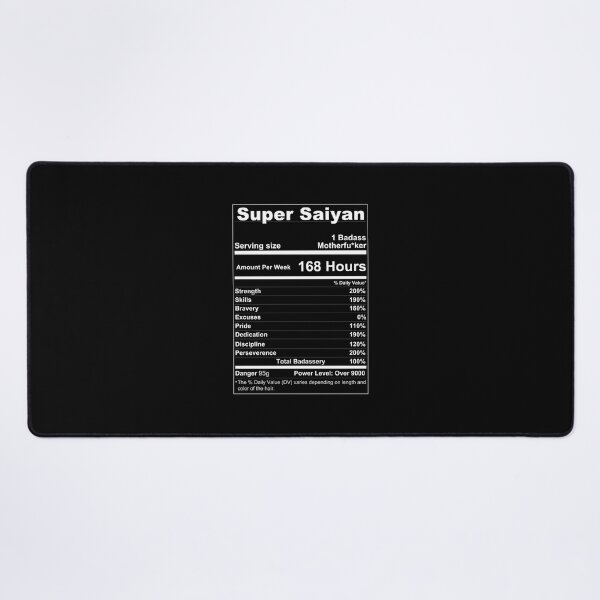 Item preview, Saiyan Ingredients Nutrition Label - Dragon Ball Motivational Essential  designed and sold by blairpdsekl.
