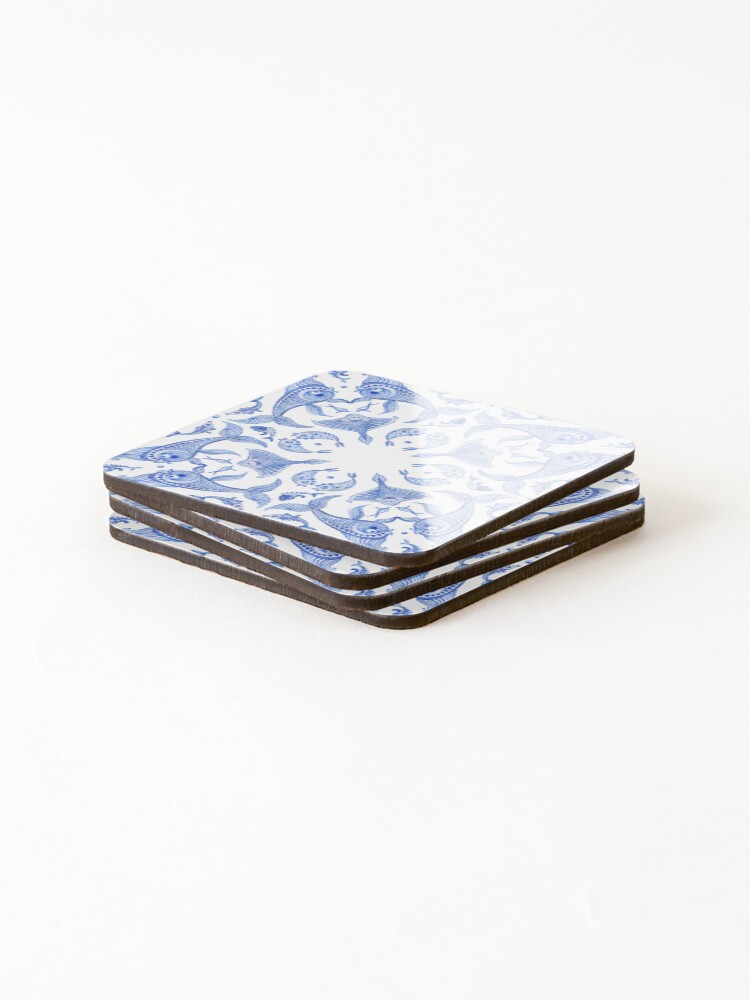 Thumbnail 4 of 5, Coasters (Set of 4), Fish pattern designed and sold by Zip-Zup.