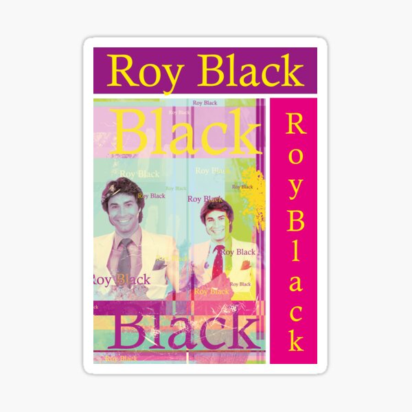 nostalgic retro portrait of German pop singer Roy Black Sticker