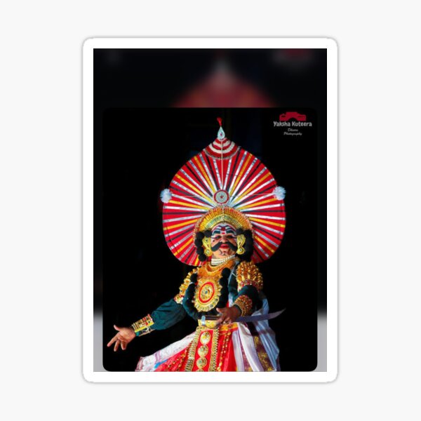 "Yakshagana is a traditional theatre " Sticker for Sale by Cripson333