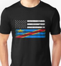 Congolese American Flag - USA Congo Shirt Unisex T-Shirt