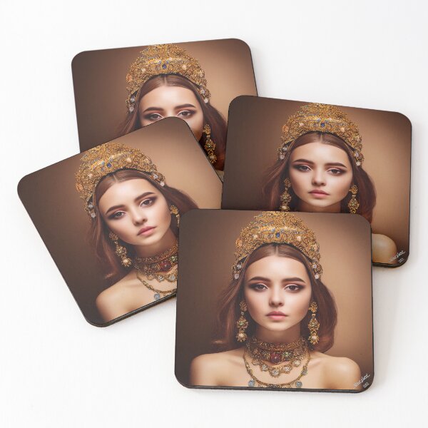 Item preview, Beautiful Woman with Crown Adorned in Gold and Gems designed and sold by JediNeil.