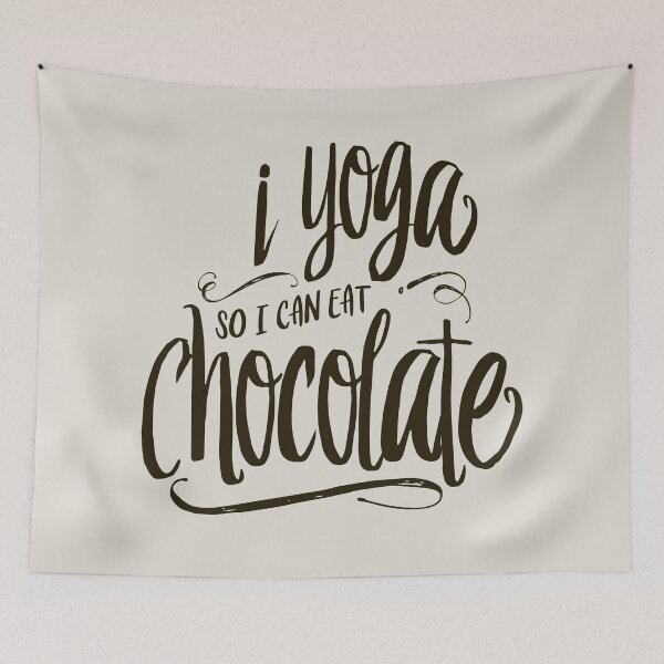 Item preview, i yoga so i can eat chocolate designed and sold by TeesbyDD.