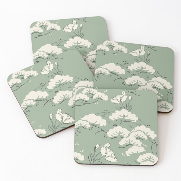 Item preview, Modern japanese floral designed and sold by maahdcase.
