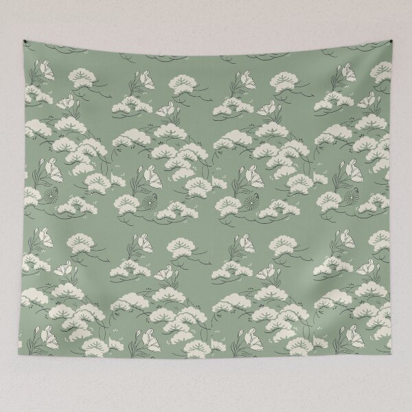 Item preview, Modern japanese floral designed and sold by maahdcase.