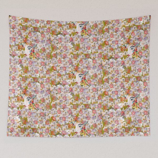 Item preview, woman all over covered with flowers  designed and sold by Passacagliabusra.