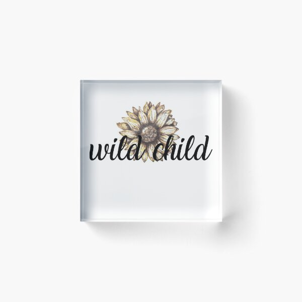 wild child sunflower  Acrylic Block