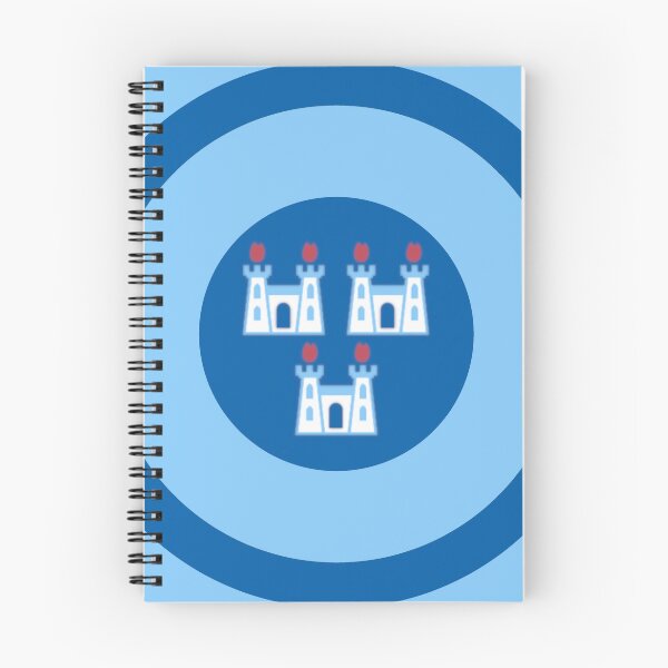 Item preview, Dublin 3 Castles blue retro mod roundel designed and sold by ModSupporters.