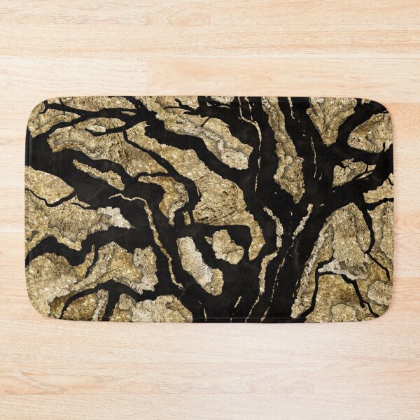 Item preview, Black and Gold texture mixed media abstract designed and sold by k9printart.