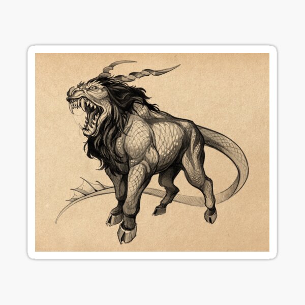 Hungry velengoric - fantasy beast Sticker