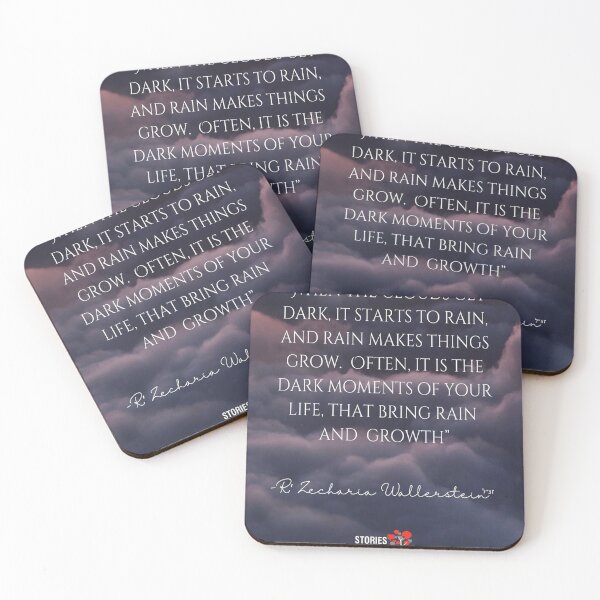 Item preview, When the clouds get dark, it starts to rain, and rain makes things grow often it is the dark moments of you life that bring rain and growth designed and sold by Stories To Inspire - Motivational Jewish Quotes.