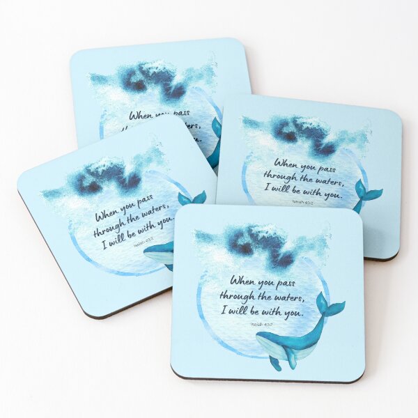 Item preview, Old Testament verse - When you pass through the waters I will be with you - Isaiah 43:2 designed and sold by THEARESTON.