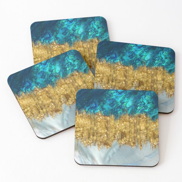 Item preview, Abalone, Pearl and gold texture mixed media abstract designed and sold by k9printart.