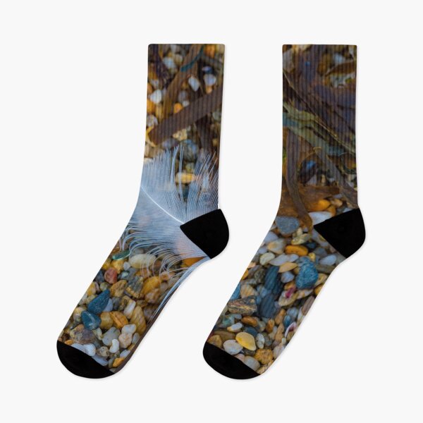 Item preview, Feather on the colored pebble beach designed and sold by OskiOnTour.