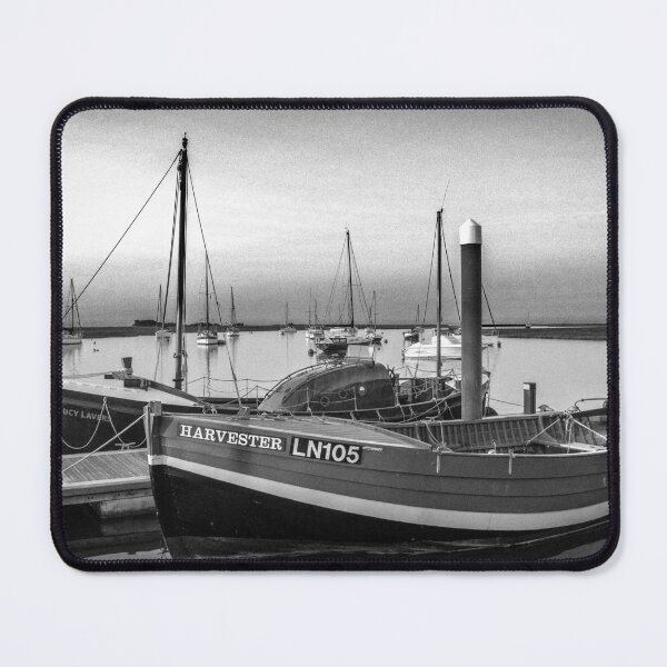 Item preview, A Whelker and a Lifeboat Black and White Wells Harbour Norfolk designed and sold by Jim Key.