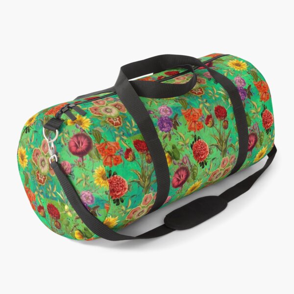 Item preview, Vintage flowers and roses exotic summer garden, botanical pattern, floral illustration, green vintage floral designed and sold by ZeinabTaha.