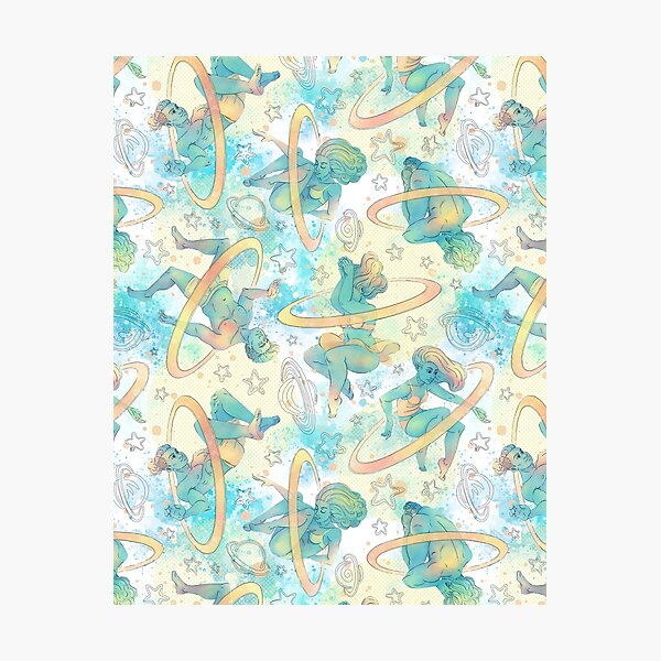 "Planetary Bodies" repeat pattern Photographic Print