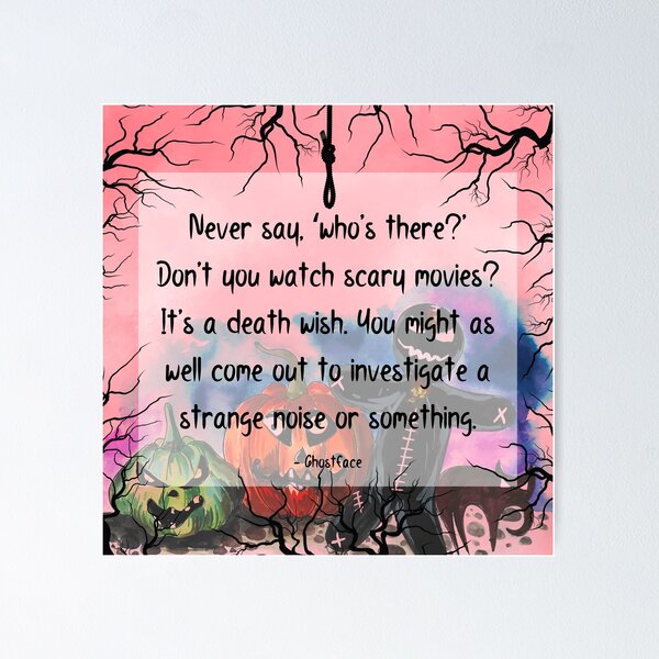 Item preview, Funny Halloween Quote - What Is Your Favorite Scary Movie? designed and sold by GWTF-Designs.