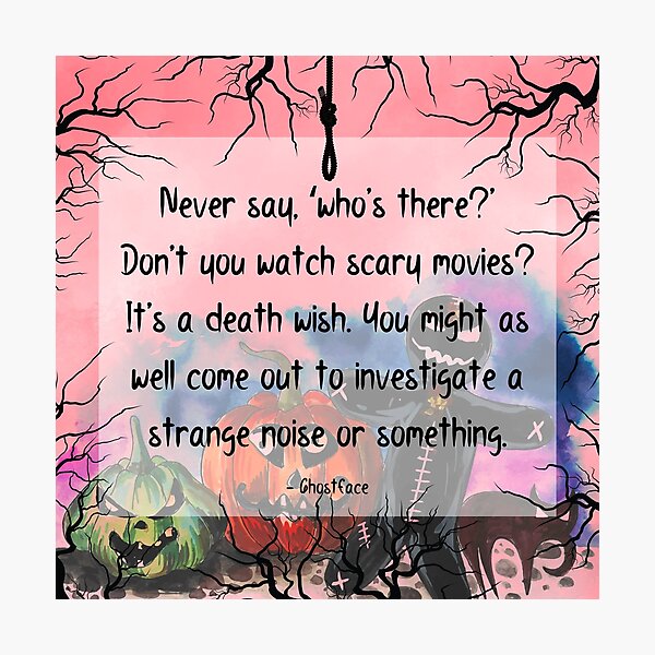 Item preview, Funny Halloween Quote - What Is Your Favorite Scary Movie? designed and sold by GWTF-Designs.