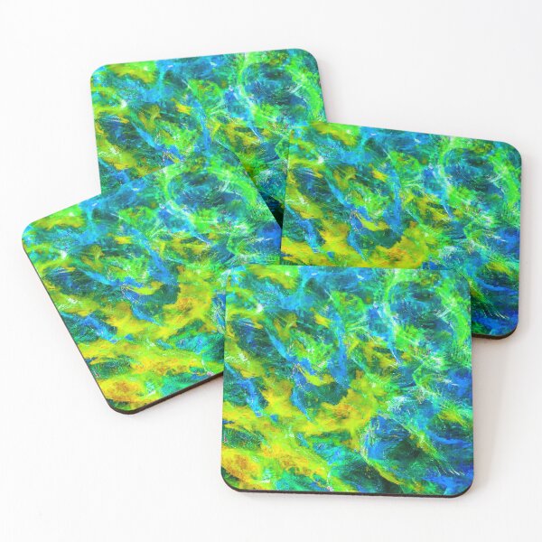 Item preview, Abstract Green and Blue Flames designed and sold by KellysComColors.