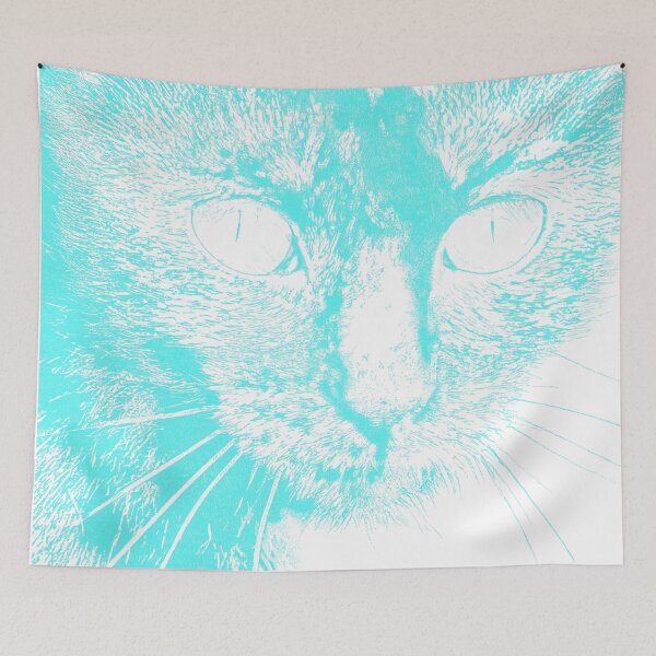 Item preview, Fluffy's eyes drawing, light blue designed and sold by dnparker.