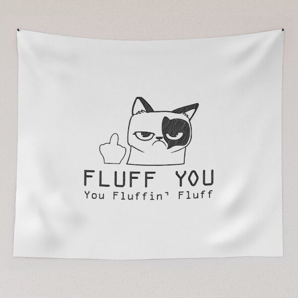 Item preview, Fluff You You Fluffin Fluff, Cat, Fluff You You Fluffin' Fluff Funny Black Cat Lover Kitten T-Shirt designed and sold by RedArtsDesign.