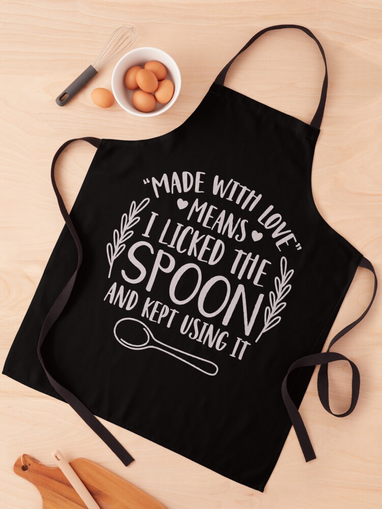 Life is short Lick the spoon, funny apron gift - The Artsy Spot