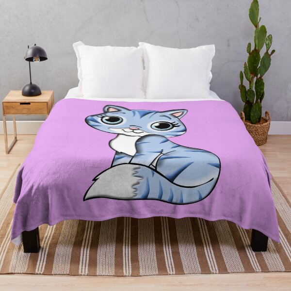 Item preview, Cute Blue Cat Cartoon Design designed and sold by Thonja.