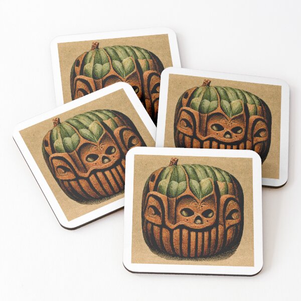 Item preview, Tiki Pumpkins designed and sold by ArchiFusspot.