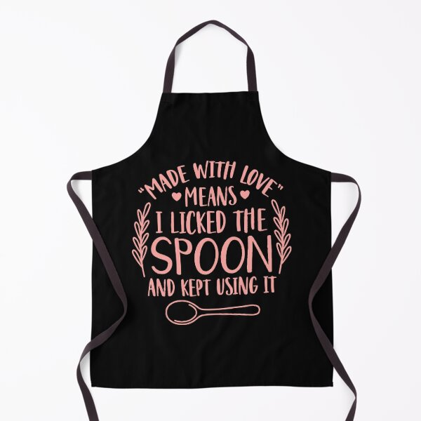 Life is short Lick the spoon, funny apron gift - The Artsy Spot