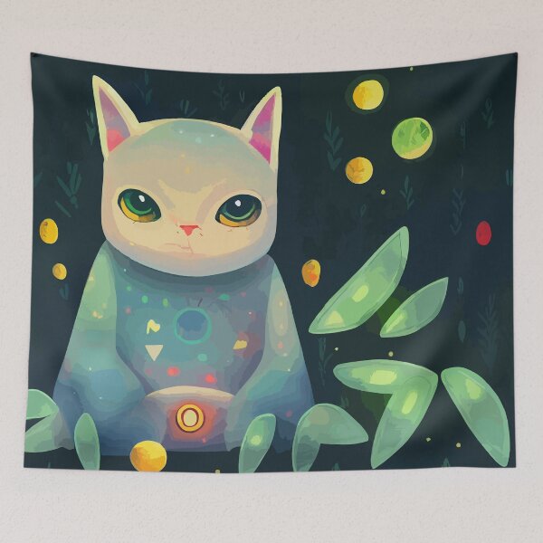 Item preview, A scifi space cat  designed and sold by ducksoupstudio.
