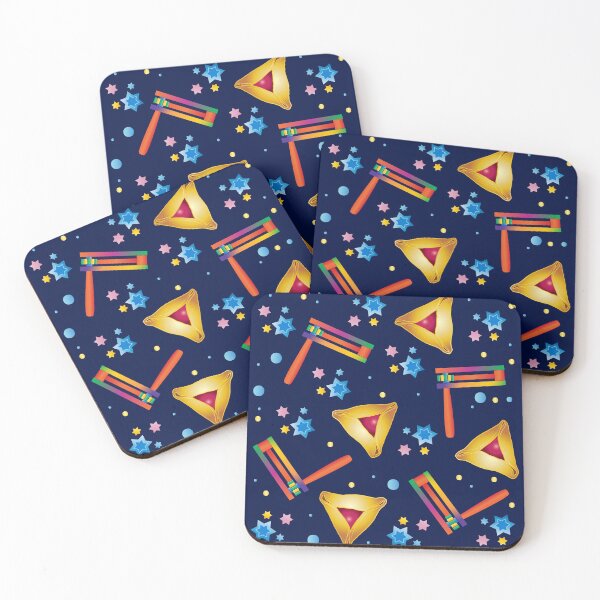 Item preview, Happy Purim Kids Party Decoration Gifts Jewish Holiday Navy Blue Pattern designed and sold by sofiartmedia.