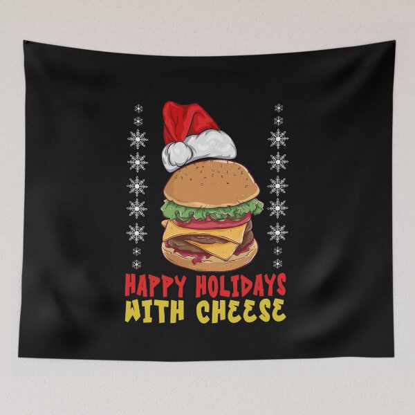 Artikelvorschau, Happy Holidays with Cheese Shirt Cheeseburger Hamburger entworfen und verkauft von saidaone.