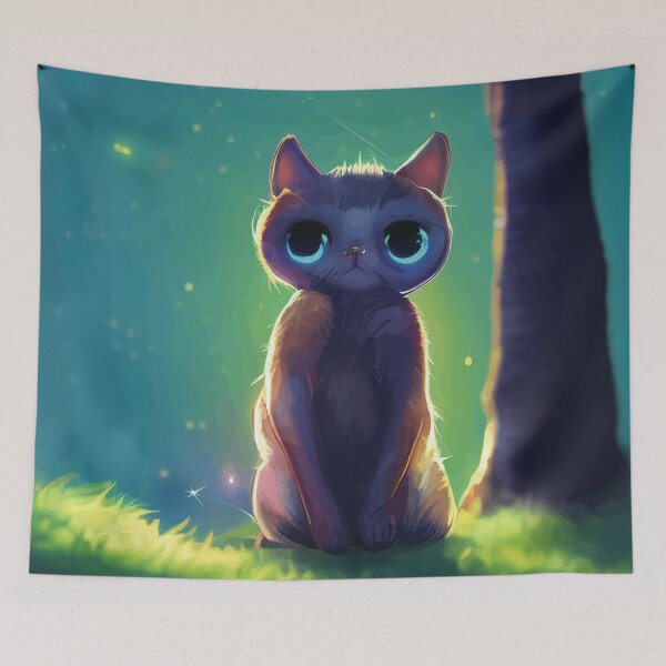 Item preview, a glowing cute kitten designed and sold by ducksoupstudio.