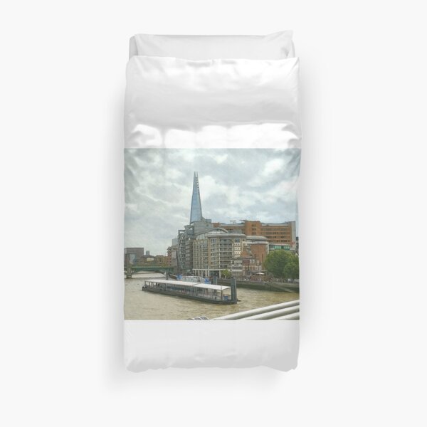 The Shard London looks part of the building Duvet Cover