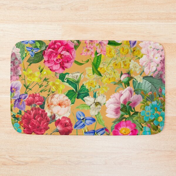 Artikelvorschau, Elegante Vintage Blumen lila Blumen und Rosen, botanisches Muster, Vintage Blumenillustration, orange Blumen Design entworfen und verkauft von ZeinabTaha.
