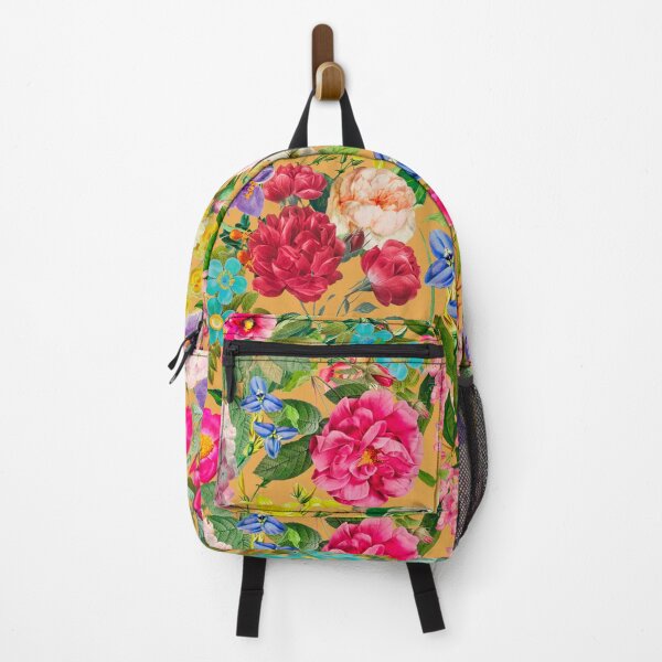Artikelvorschau, Elegante Vintage Blumen lila Blumen und Rosen, botanisches Muster, Vintage Blumenillustration, orange Blumen Design entworfen und verkauft von ZeinabTaha.