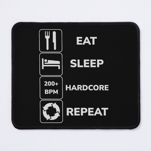 Item preview, Eat Sleep Hardcore Techno Repeat designed and sold by SPAZE-Typo.