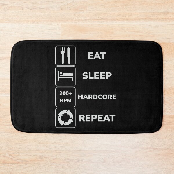Item preview, Eat Sleep Hardcore Techno Repeat designed and sold by SPAZE-Typo.