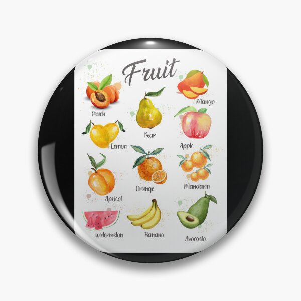 Item preview, Fruit Digital Art Print Watercolor Educational designed and sold by milbycoullp.