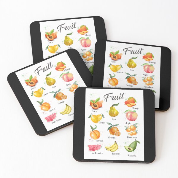 Item preview, Fruit Digital Art Print Watercolor Educational designed and sold by milbycoullp.