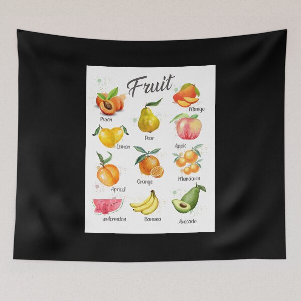 Item preview, Fruit Digital Art Print Watercolor Educational designed and sold by milbycoullp.