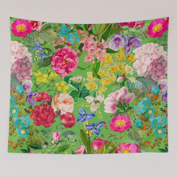 Artikelvorschau, Elegante Vintage Blumen lila Blumen und Rosen, botanisches Muster, Vintage Blumenillustration, grüne Blumen Design entworfen und verkauft von ZeinabTaha.