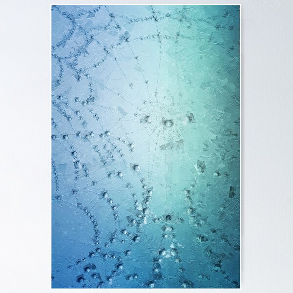 Item preview, Dreamy Blue Dew Drops Web designed and sold by werdantem.
