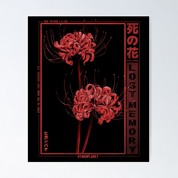 Item preview, Japanese Spider Lily in Grunge Anime Aesthetic Flower designed and sold by Otakuniverse.